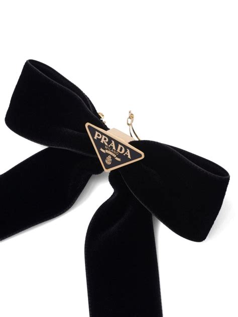 Prada velvet hair clip